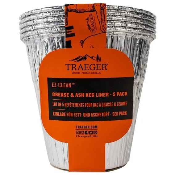 TRAEGER Grease & Ash Keg Liner 5er Pack - EZ-Clean Einlagen