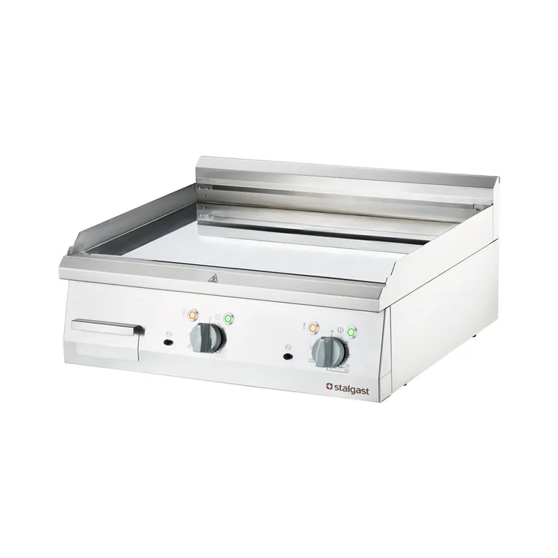 verchromte Elektro-Griddleplatte als Tischgerät 800x700 mm glatte Grillfläche Serie 700 ND