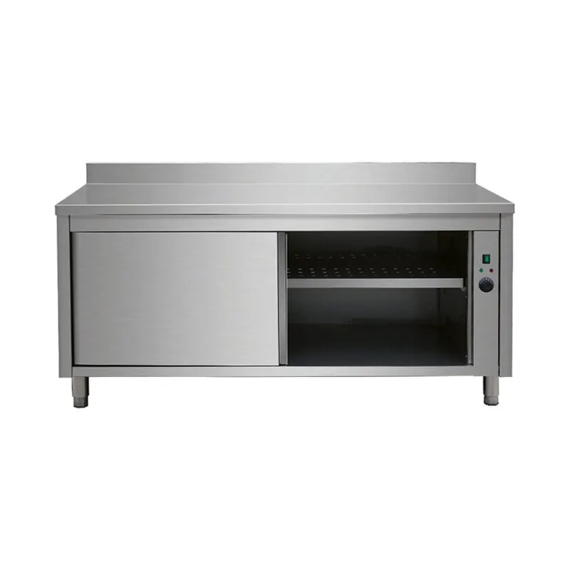 Wärmeschrank Edelstahl mit Aufkantung 2000 x 600 mm THWSR206A