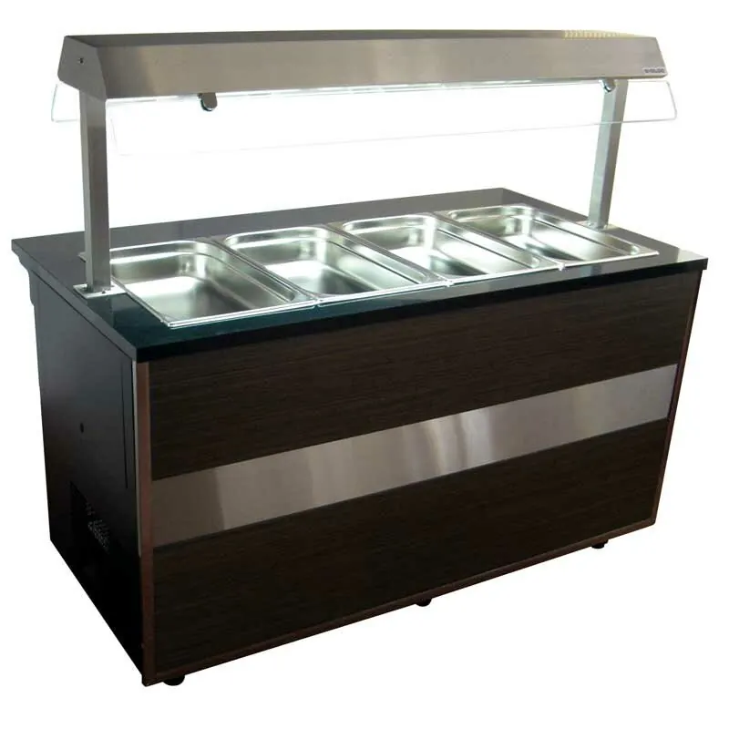 Warmvitrine 1500 x 800 x 1250 mm für 4 x 1/1 GN GL104/OP