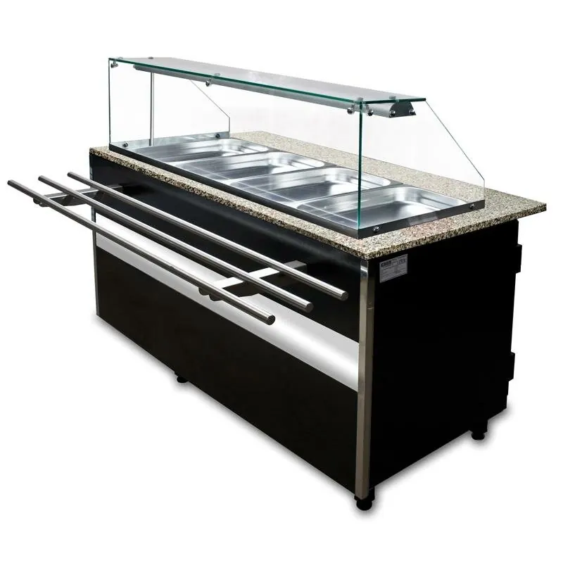 Warmvitrine 2000 x 800 x 1250 mm für 5 x 1/1 GN GL105