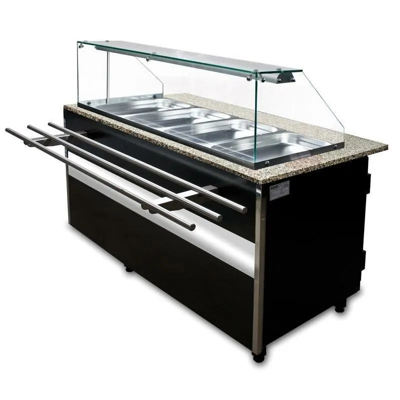 Warmvitrine GastroLine 1500 x 800 x 1250 mm für 4x 1/1 GN GL104