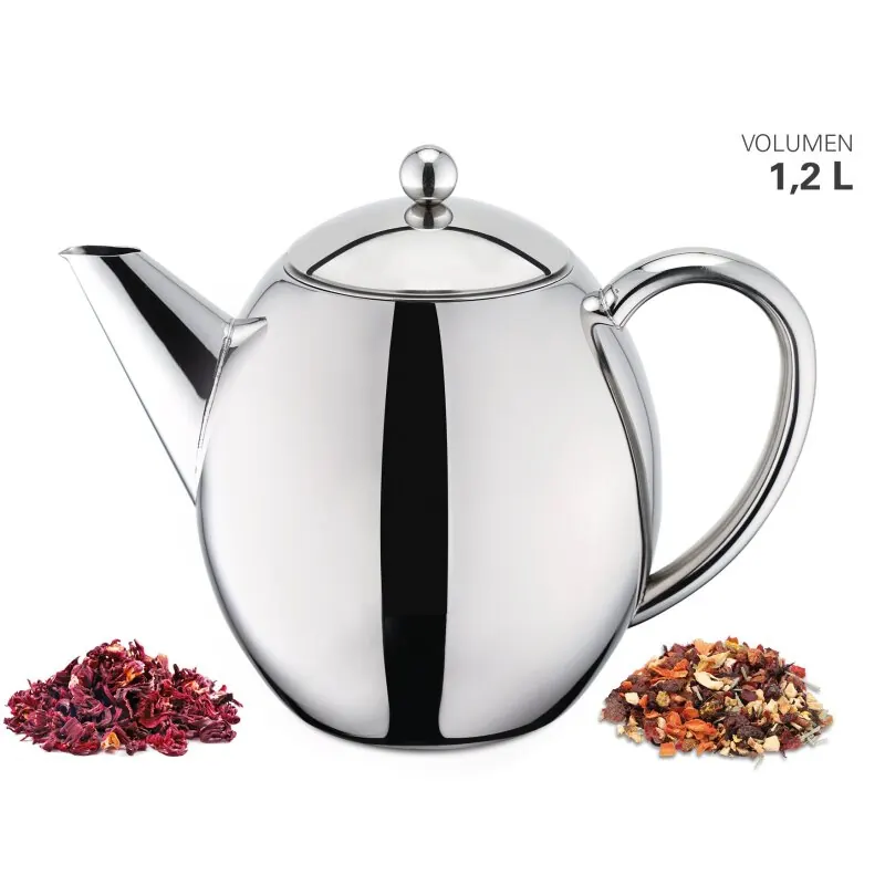 Weis doppelwandige Teekanne mit Teefilter 1,2 l