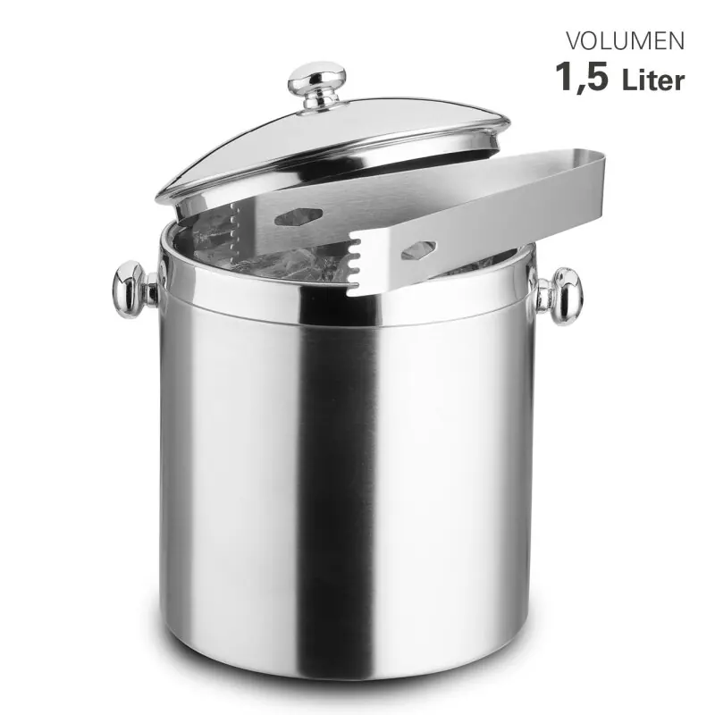 Weis doppelwandiger Eiswürfeleimer inkl. Zange 1,5 l