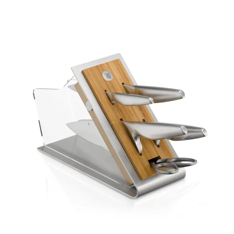 WMF free Chef`s Edition Messer-Vorteils-Set* mit Messerblock, 5-teilig edelstahl/hellbraun