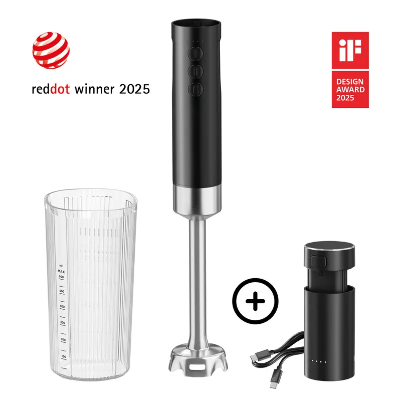 ZWILLING Stabmixer "Xtend" m. Akku im Set schwarz