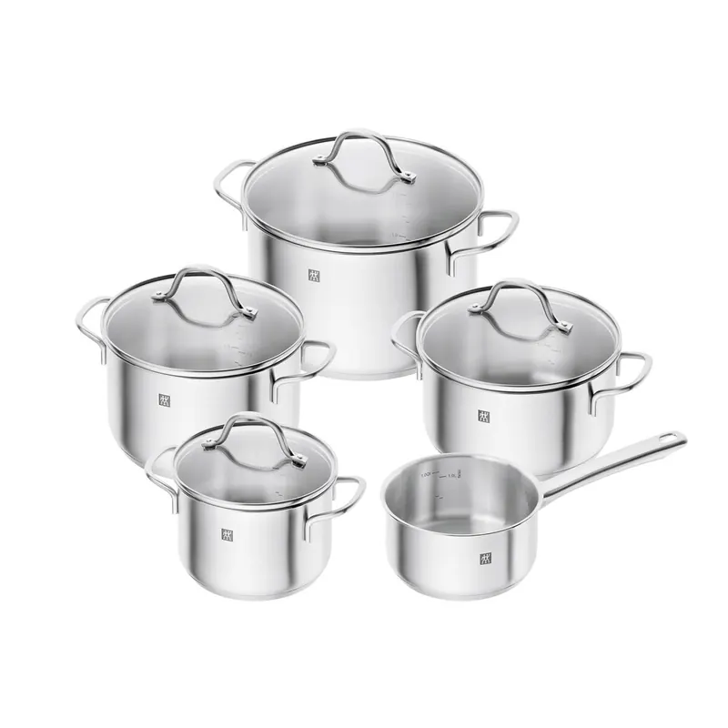 ZWILLING TrueFlow Kochtopfset 5-tlg, Edelstahl silver
